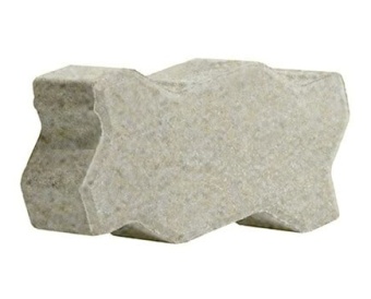 Тротуарная плитка 342 Механический завод Волна 240х130х80 Серый